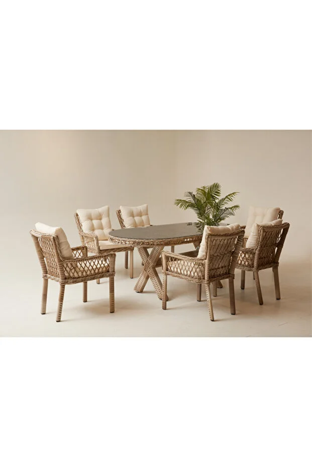 Polo Rattan Bahçe Masa Takımı (6 KİŞİLİK)